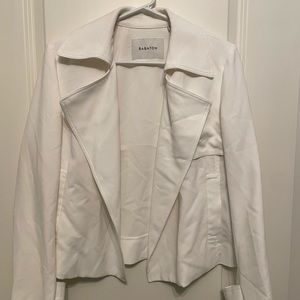 Babaton white flowy jacket